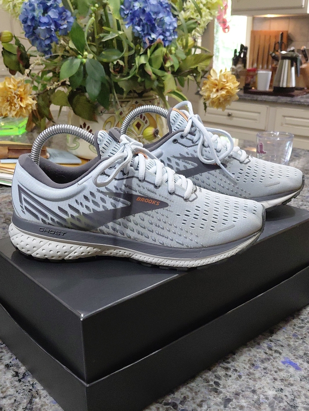 "Brooks" Women Sz. 8B, Ghost 1 Lightweight Running Shoes - Light Gray and Blue..